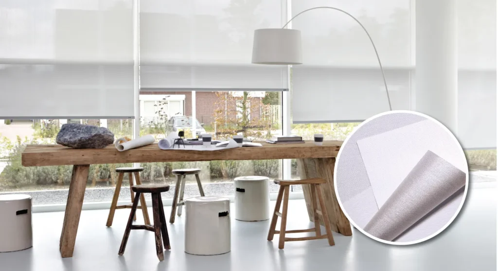 Roller Screen Aluminizadas 18 cortina roller screen aluminizada tela living blanco optimized